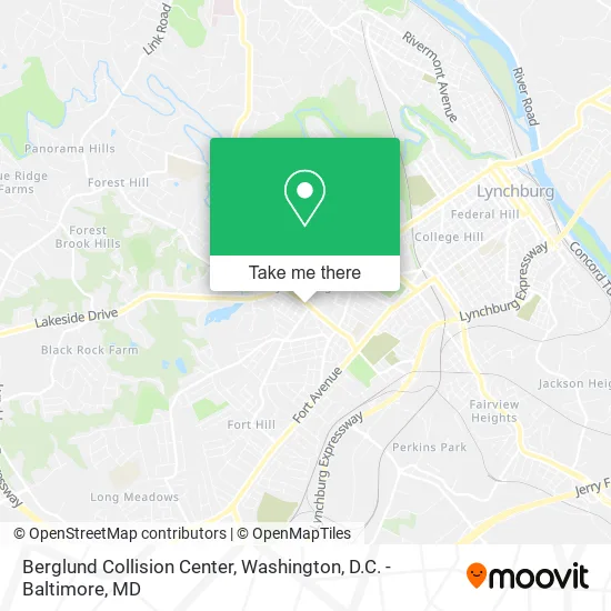 Berglund Collision Center map