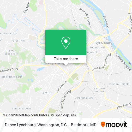 Mapa de Dance Lynchburg