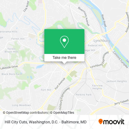 Hill City Cuts map