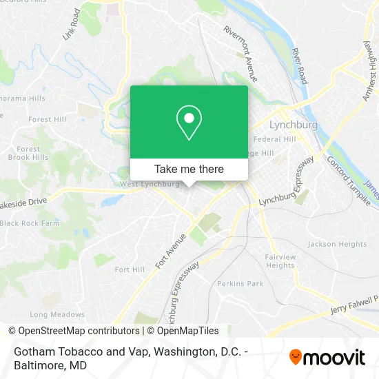 Gotham Tobacco and Vap map