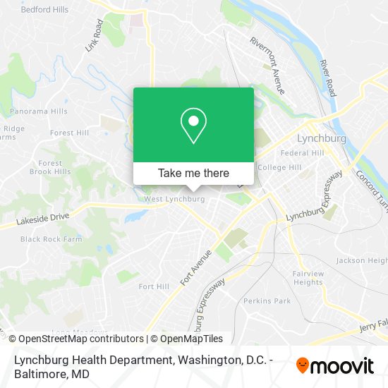 Lynchburg Health Department map