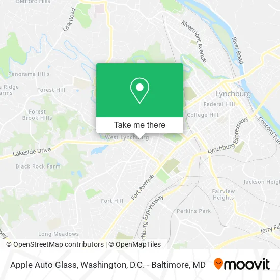 Apple Auto Glass map