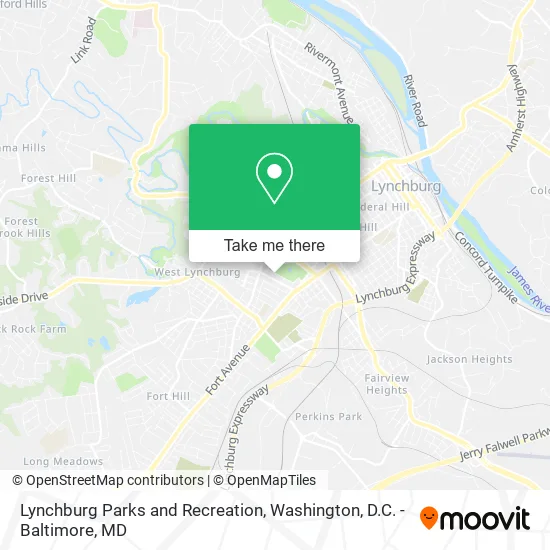 Lynchburg Parks and Recreation map