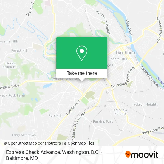 Express Check Advance map