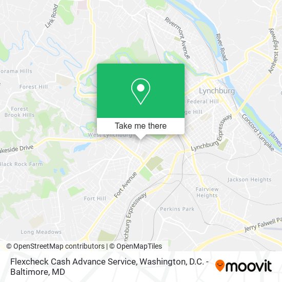 Mapa de Flexcheck Cash Advance Service