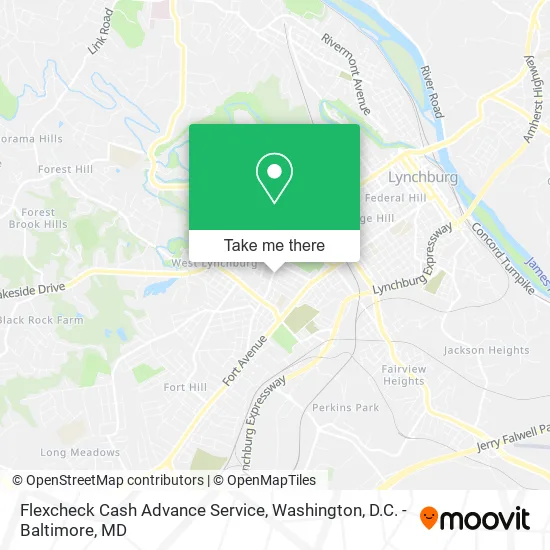Flexcheck Cash Advance Service map