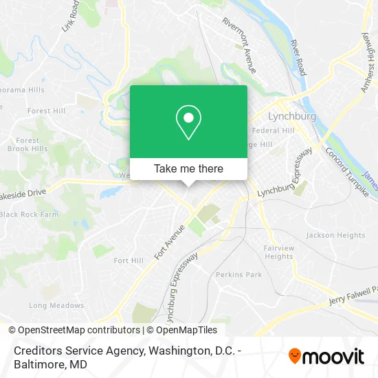 Creditors Service Agency map