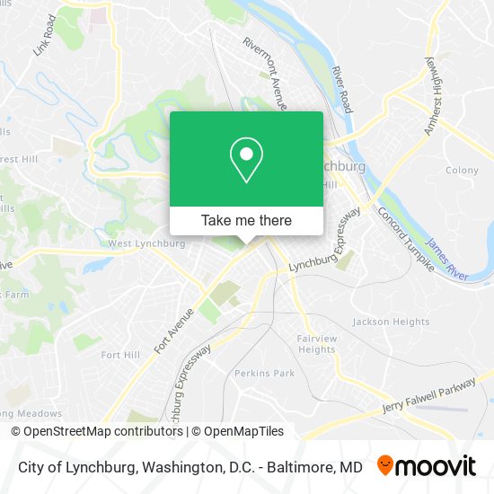 City of Lynchburg map