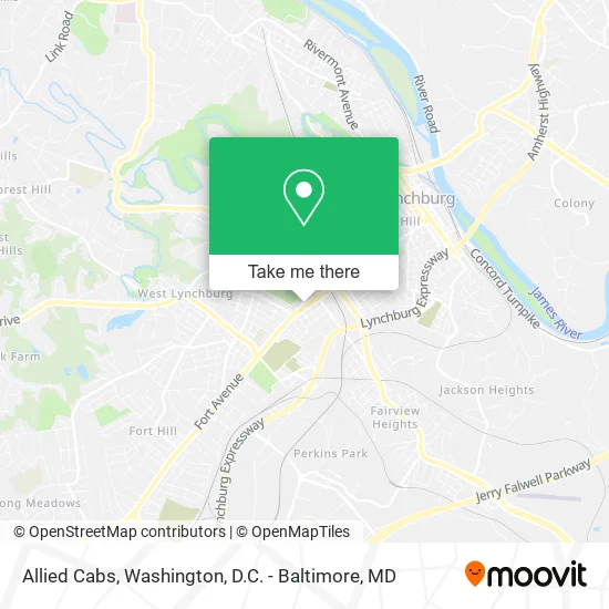 Allied Cabs map