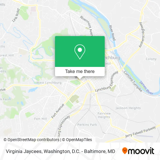 Virginia Jaycees map
