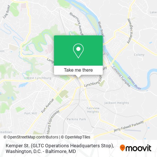 Mapa de Kemper St. (GLTC Operations Headquarters Stop)