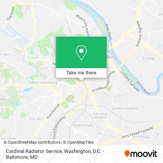 Cardinal Radiator Service map