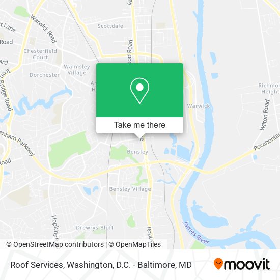 Roof Services map