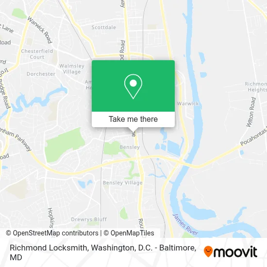 Richmond Locksmith map
