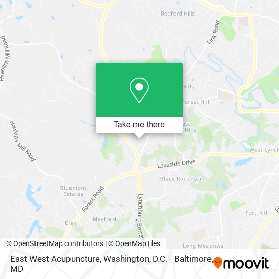 East West Acupuncture map