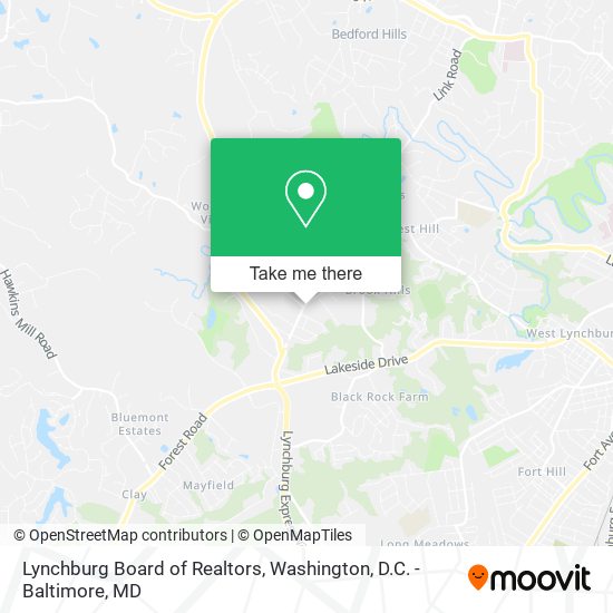 Mapa de Lynchburg Board of Realtors