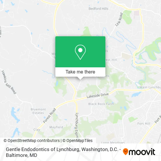 Mapa de Gentle Endodontics of Lynchburg