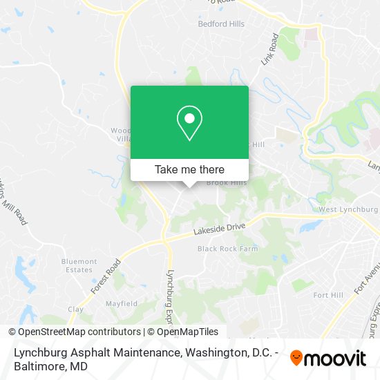 Mapa de Lynchburg Asphalt Maintenance