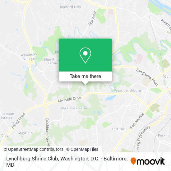 Lynchburg Shrine Club map