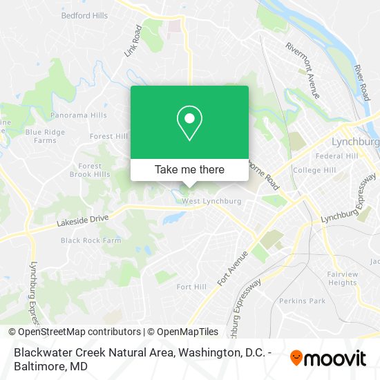 Blackwater Creek Natural Area map