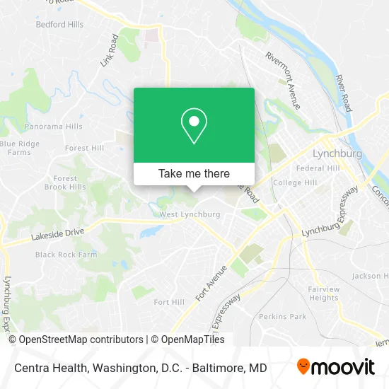 Centra Health map