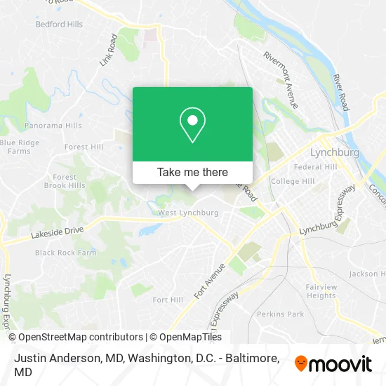 Justin Anderson, MD map
