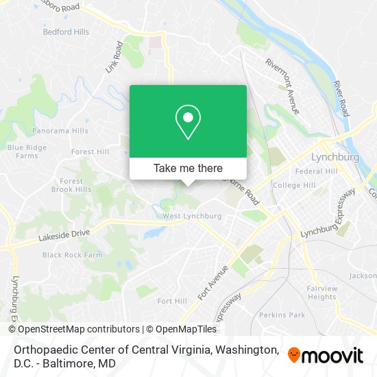 Mapa de Orthopaedic Center of Central Virginia