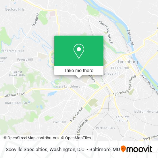 Scoville Specialties map