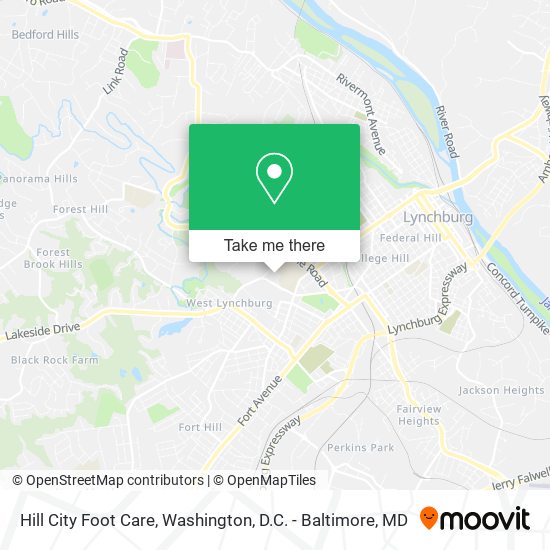 Hill City Foot Care map