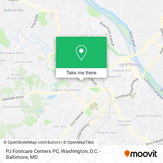 PJ Footcare Centers PC map