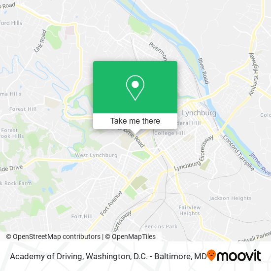 Academy of Driving map