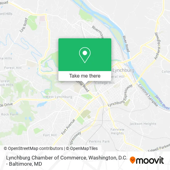 Lynchburg Chamber of Commerce map