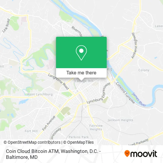 Mapa de Coin Cloud Bitcoin ATM