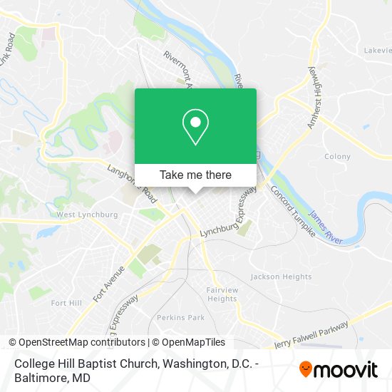 Mapa de College Hill Baptist Church