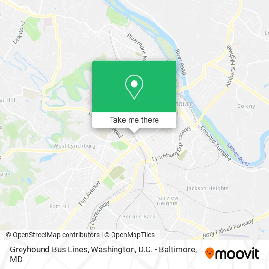Mapa de Greyhound Bus Lines