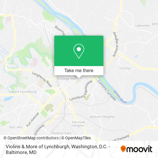 Mapa de Violins & More of Lynchburgh