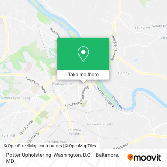 Potter Upholstering map