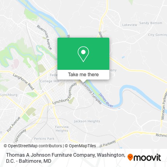 Mapa de Thomas A Johnson Furniture Company