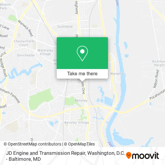 JD Engine and Transmission Repair map