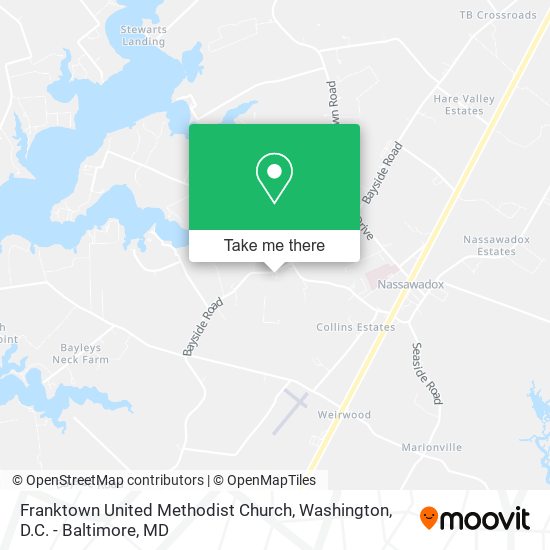 Franktown United Methodist Church map