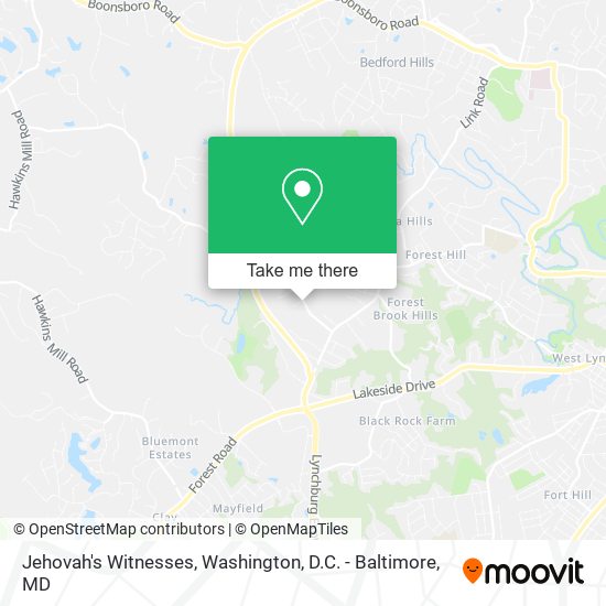 Mapa de Jehovah's Witnesses