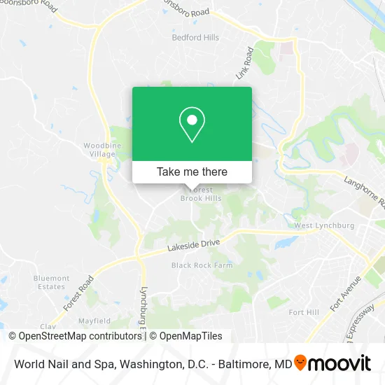 World Nail and Spa map