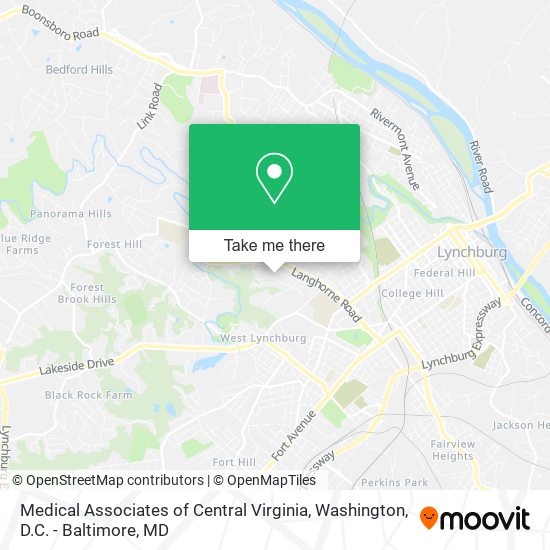 Medical Associates of Central Virginia map