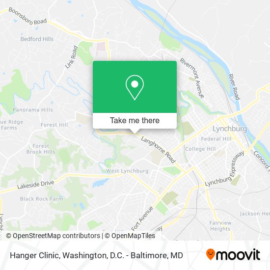 Hanger Clinic map