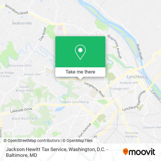 Jackson Hewitt Tax Service map