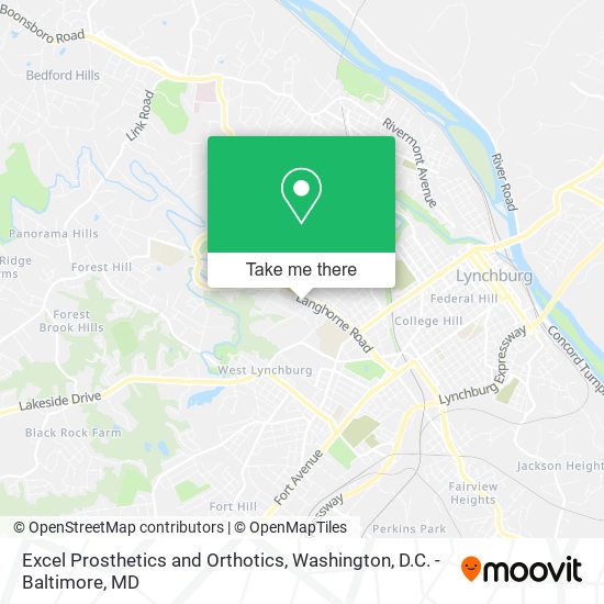 Excel Prosthetics and Orthotics map