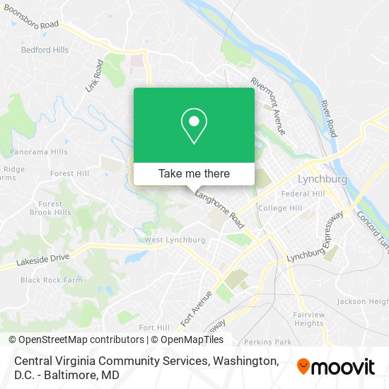 Central Virginia Community Services map