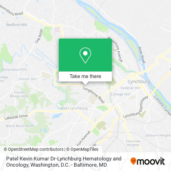 Patel Kevin Kumar Dr-Lynchburg Hematology and Oncology map