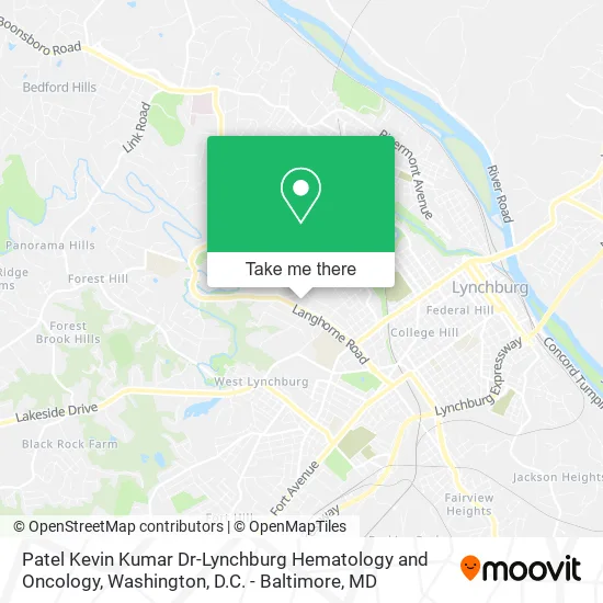 Patel Kevin Kumar Dr-Lynchburg Hematology and Oncology map