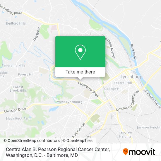 Mapa de Centra Alan B. Pearson Regional Cancer Center